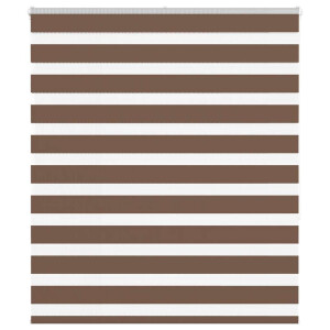 vidaXL Zebra rolgordijn 125x150 cm stofbreedte 120,9cm polyester bruin