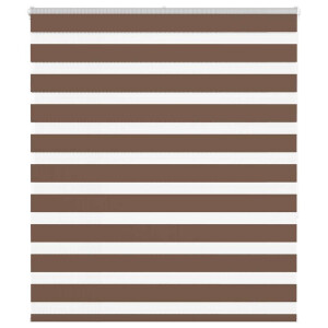 vidaXL Zebra rolgordijn 135x150 cm stofbreedte 130,9cm polyester bruin