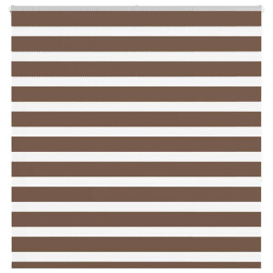 vidaXL Zebra rolgordijn 140x150 cm stofbreedte 135,9cm polyester bruin