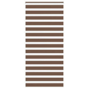vidaXL Zebra rolgordijn 105x230 cm stofbreedte 100,9cm polyester bruin