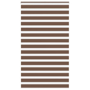 vidaXL Zebra rolgordijn 120x230 cm stofbreedte 115,9cm polyester bruin