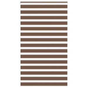 vidaXL Zebra rolgordijn 130x230 cm stofbreedte 125,9cm polyester bruin
