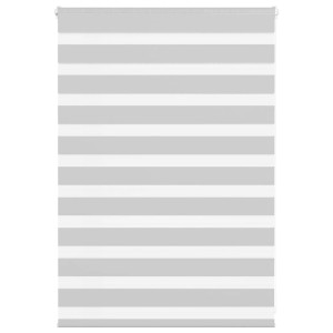 vidaXL Zebra rolgordijn 95x100 cm stofbreedte 90,9 cm lichtgrijs