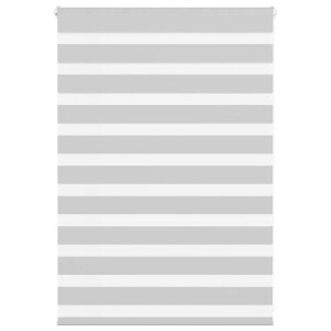 vidaXL Zebra rolgordijn 100x100 cm stofbreedte 95,9 cm lichtgrijs