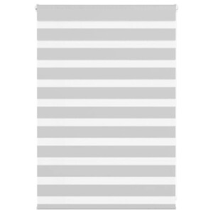 vidaXL Zebra rolgordijn 105x100 cm stofbreedte 100,9 cm lichtgrijs