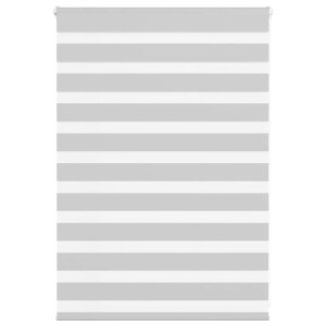 vidaXL Zebra rolgordijn 110x100 cm stofbreedte 105,9 cm lichtgrijs