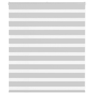 vidaXL Zebra rolgordijn 120x100 cm stofbreedte 115,9 cm lichtgrijs