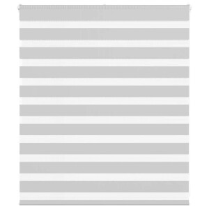 vidaXL Zebra rolgordijn 125x100 cm stofbreedte 120,9 cm lichtgrijs