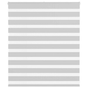 vidaXL Zebra rolgordijn 135x100 cm stofbreedte 130,9 cm lichtgrijs