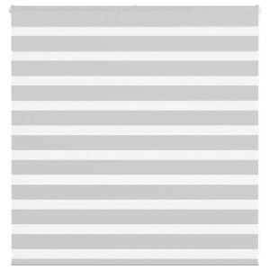 vidaXL Zebra rolgordijn 145x100 cm stofbreedte 140,9 cm lichtgrijs
