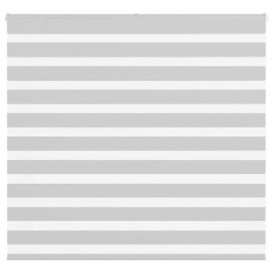 vidaXL Zebra rolgordijn 155x100 cm stofbreedte 150,9 cm lichtgrijs