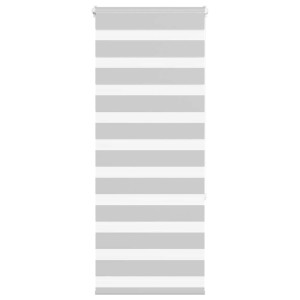 vidaXL Zebra rolgordijn 55x150 cm stofbreedte 50,9 cm lichtgrijs
