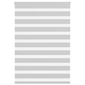 vidaXL Zebra rolgordijn 110x150 cm stofbreedte 105,9 cm lichtgrijs