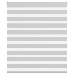 vidaXL Zebra rolgordijn 105x150 cm stofbreedte 100,9 cm lichtgrijs