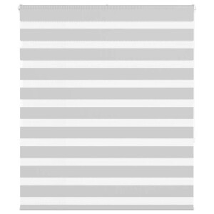 vidaXL Zebra rolgordijn 130x150 cm stofbreedte 125,9 cm lichtgrijs