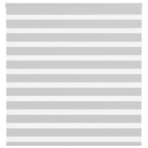 vidaXL Zebra rolgordijn 145x150 cm stofbreedte 140,9 cm lichtgrijs