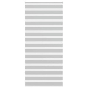 vidaXL Zebra rolgordijn 110x200 cm stofbreedte 105,9 cm lichtgrijs