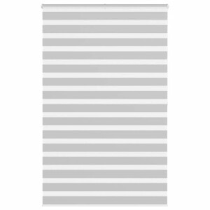 vidaXL Zebra rolgordijn 140x200 cm stofbreedte 135,9 cm lichtgrijs