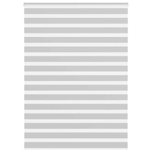 vidaXL Zebra rolgordijn 155x200 cm stofbreedte 150,9 cm lichtgrijs