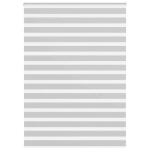 vidaXL Zebra rolgordijn 160x200 cm stofbreedte 155,9 cm lichtgrijs