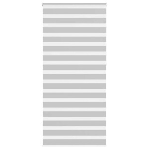 vidaXL Zebra rolgordijn 95x230 cm stofbreedte 90,9 cm lichtgrijs