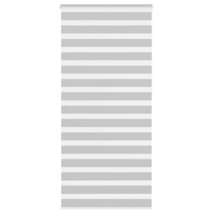 vidaXL Zebra rolgordijn 110x230 cm stofbreedte 105,9 cm lichtgrijs
