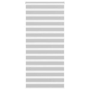 vidaXL Zebra rolgordijn 115x230 cm stofbreedte 110,9 cm lichtgrijs