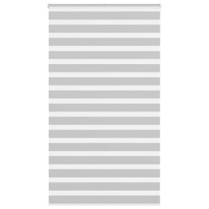 vidaXL Zebra rolgordijn 135x230 cm stofbreedte 130,9 cm lichtgrijs