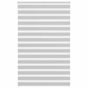 vidaXL Zebra rolgordijn 140x230 cm stofbreedte 135,9 cm lichtgrijs