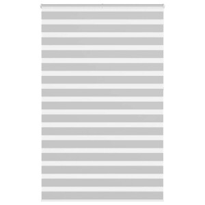vidaXL Zebra rolgordijn 145x230 cm stofbreedte 140,9 cm lichtgrijs