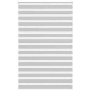 vidaXL Zebra rolgordijn 150x230 cm stofbreedte 145,9 cm lichtgrijs