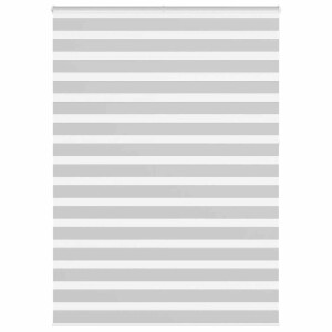vidaXL Zebra rolgordijn 155x230 cm stofbreedte 150,9 cm lichtgrijs