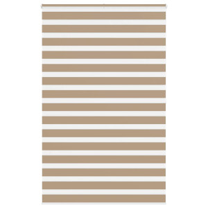 vidaXL Zebra Blind 140x200 cm stofbreedte 135,9 cm polyester zandbruin