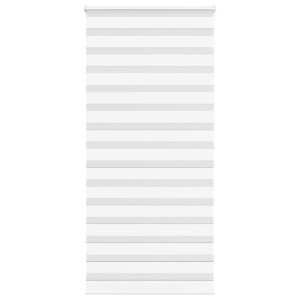 vidaXL Zebra rolgordijn 115x200 cm stofbreedte 110,9cm polyester wit