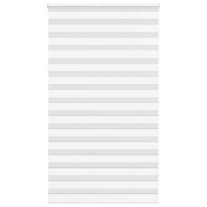 vidaXL Zebra rolgordijn 130x200 cm stofbreedte 125,9cm polyester wit