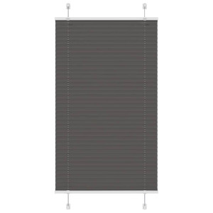 vidaXL Plissé rolgordijn 75x100 cm stofbreedte 74,4 cm polyester zwart