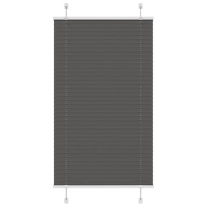 vidaXL Plissé rolgordijn 80x100 cm stofbreedte 79,4 cm polyester zwart