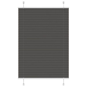 vidaXL Plissé rolgordijn 85x100 cm stofbreedte 84,4 cm polyester zwart