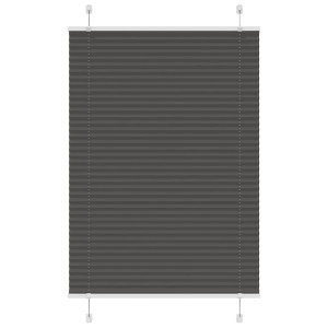 vidaXL Plissé rolgordijn 100x100 cm stofbreedte 99,4cm polyester zwart