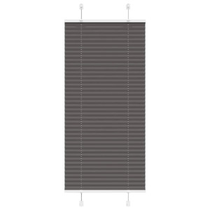 vidaXL Plissé rolgordijn 60x150 cm stofbreedte 59,4 cm polyester zwart