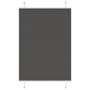 vidaXL Plissé rolgordijn 85x150 cm stofbreedte 84,4 cm polyester zwart