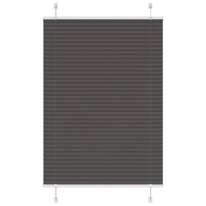 vidaXL Plissé rolgordijn 100x150 cm stofbreedte 99,4cm polyester zwart