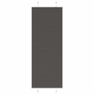 vidaXL Plissé rolgordijn 75x200 cm stofbreedte 74,4 cm polyester zwart