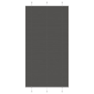 vidaXL Plissé rolgordijn 100x200 cm stofbreedte 99,4cm polyester zwart