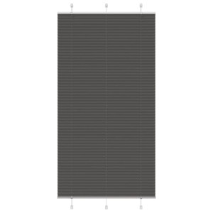 vidaXL Plissé rolgordijn 105x200cm stofbreedte 104,4cm polyester zwart