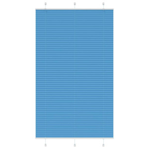 vidaXL Plissé rolgordijn 115x200cm stofbreedte 114,4cm polyester blauw