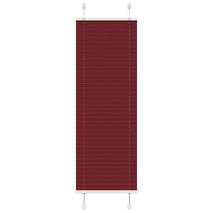 vidaXL Plissé rolgordijn 40x100 cm stofbreedte 39,4 cm bordeauxrood