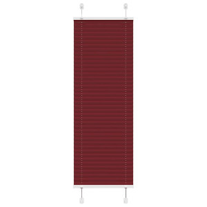 vidaXL Plissé rolgordijn 45x100 cm stofbreedte 44,4 cm bordeauxrood