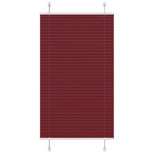 vidaXL Plissé rolgordijn 70x100 cm stofbreedte 69,4 cm bordeauxrood