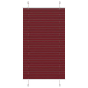 vidaXL Plissé rolgordijn 80x100 cm stofbreedte 79,4 cm bordeauxrood